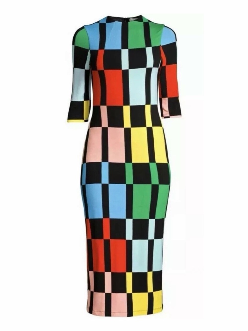 ALICE + OLIVIA • Delora Fitted Mock Neck Dress - Picture 2 of 15